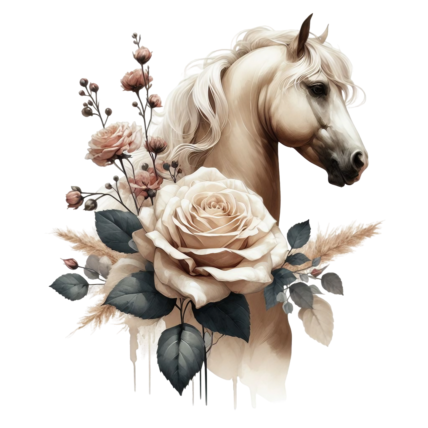 Sticker Pferdekopf Creamie