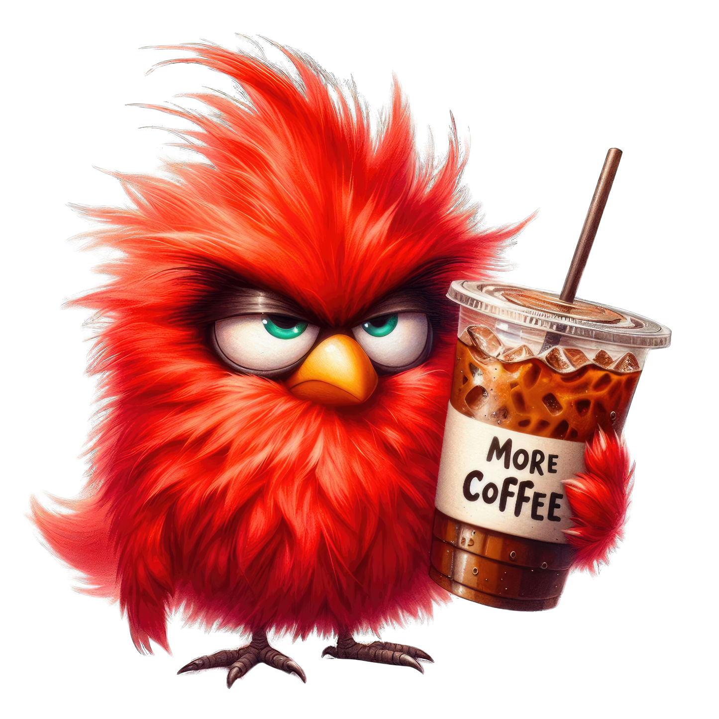 Sticker Kaffeesüchtiger Vogel FLEX