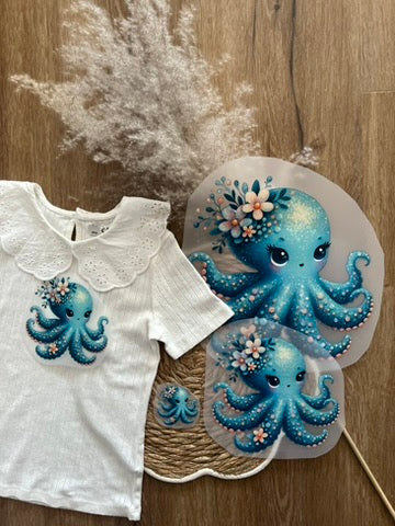 Bügelbild Oktopus Kraka