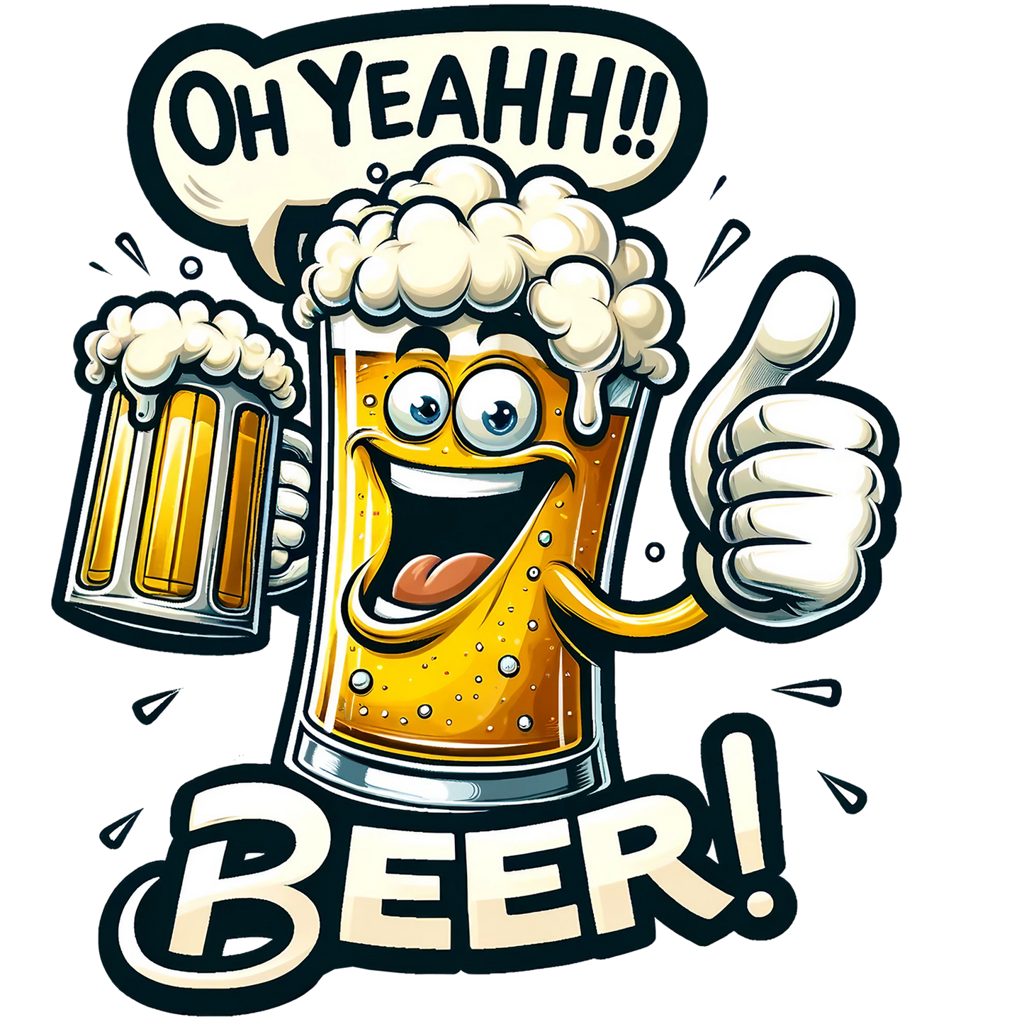 Bügelbild Bierglas mit Bierglas