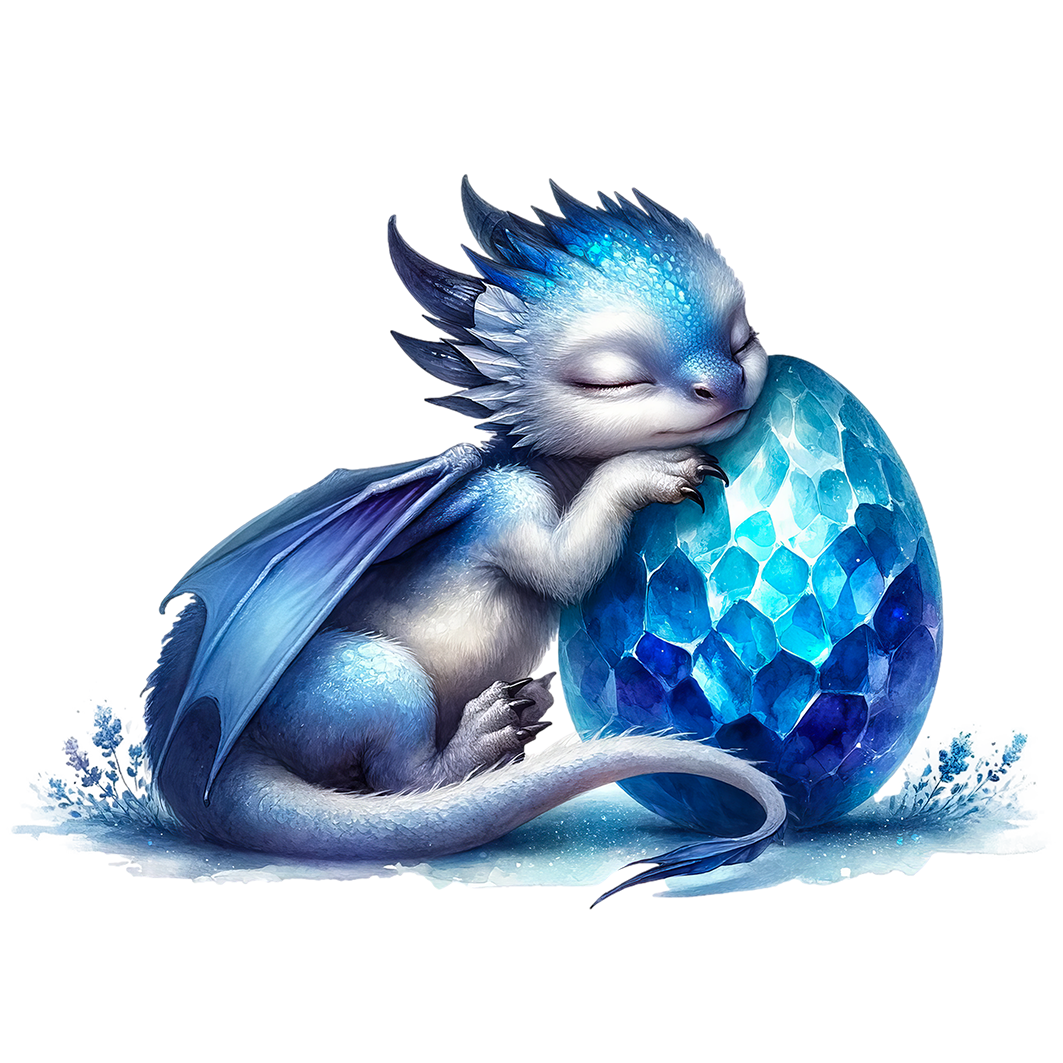 Sticker Blauer Babydrache No11