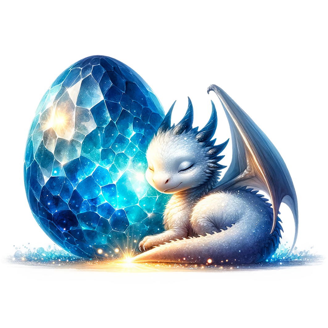 Sticker Blauer Babydrache No14