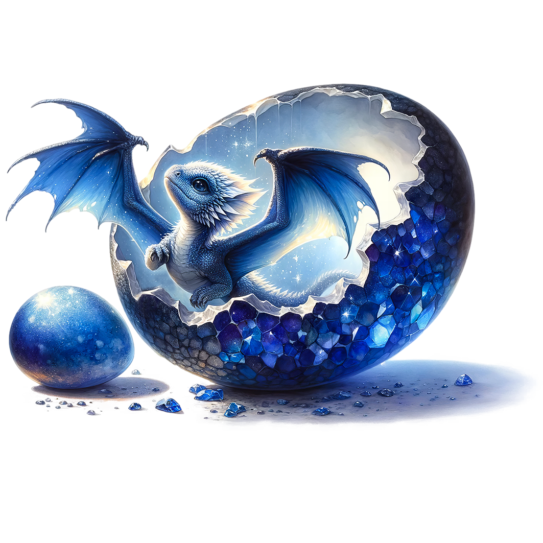 Sticker Blauer Babydrache No6