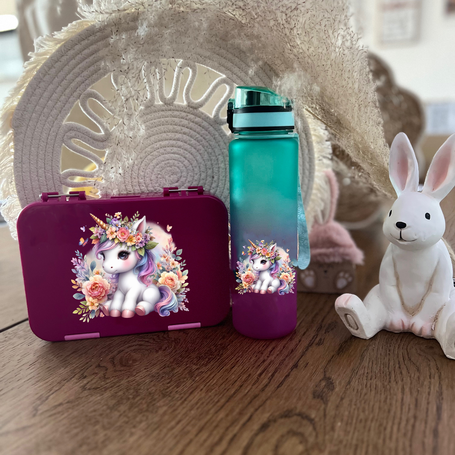 Sticker Blümchen Einhorn