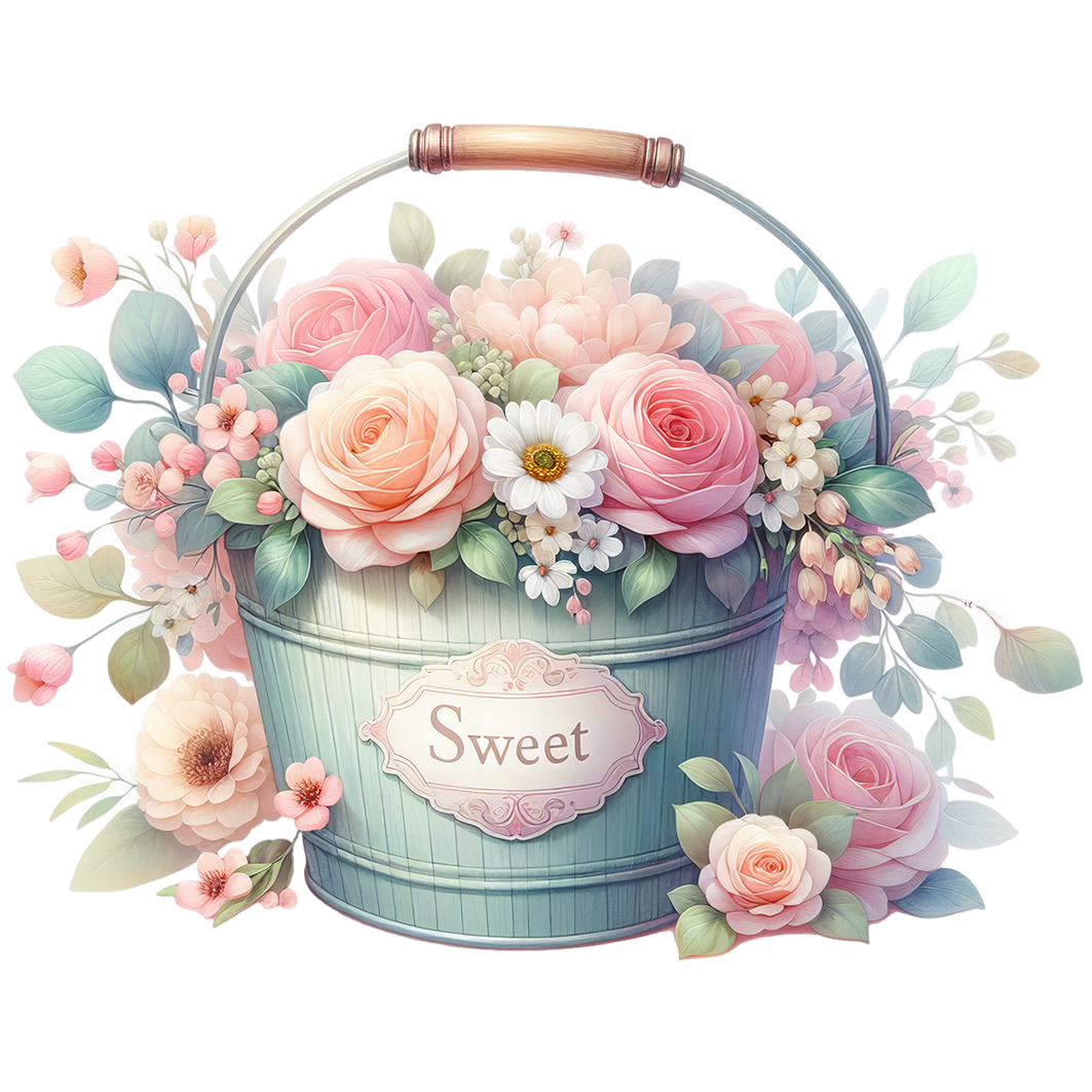 Sticker Blumeneimer SWEET