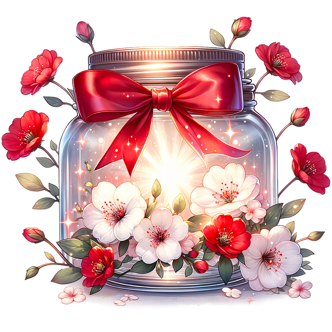 Sticker Blumen im Glas 07