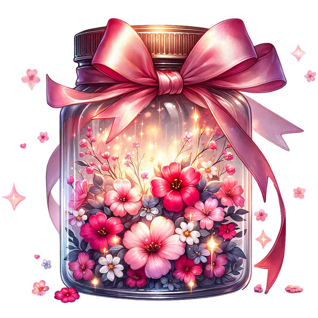 Sticker Blumen im Glas 13