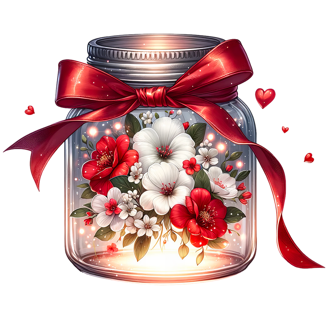 Sticker Blumen im Glas 14