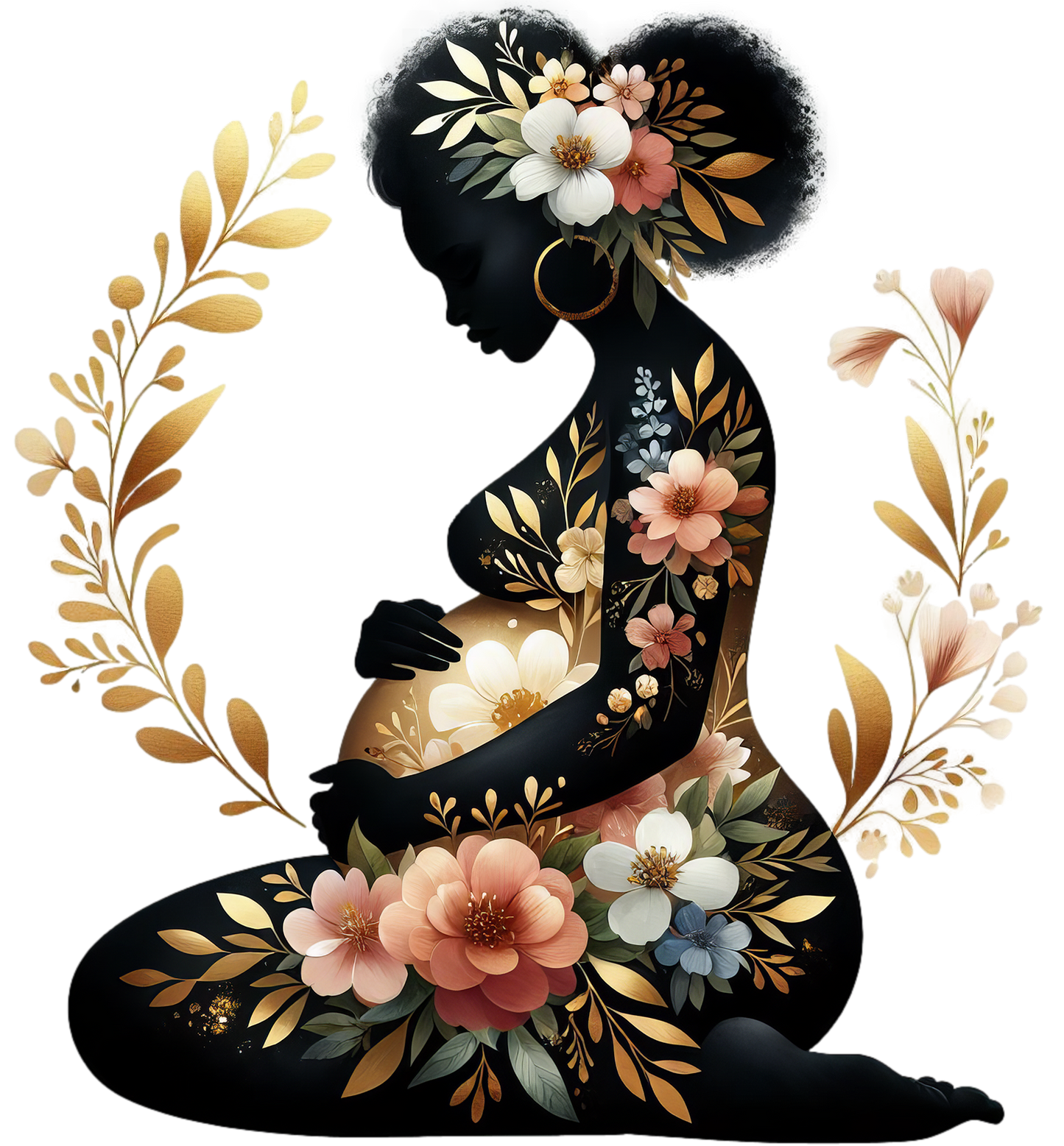 Sticker Blumige Schwangere 13