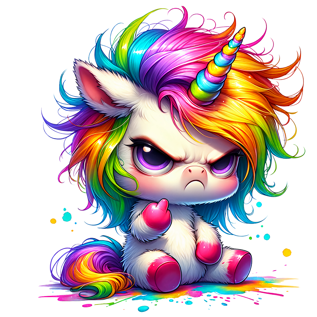 Sticker Bockiges Einhorn Marcella