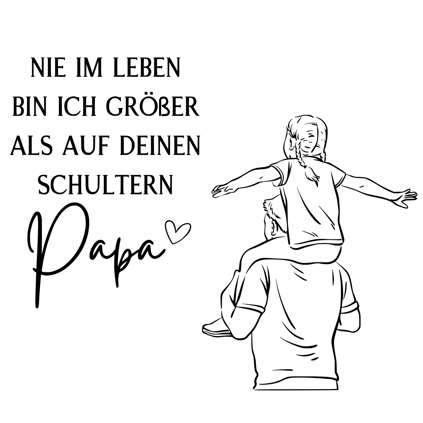 Bügelbild Papas Schultern