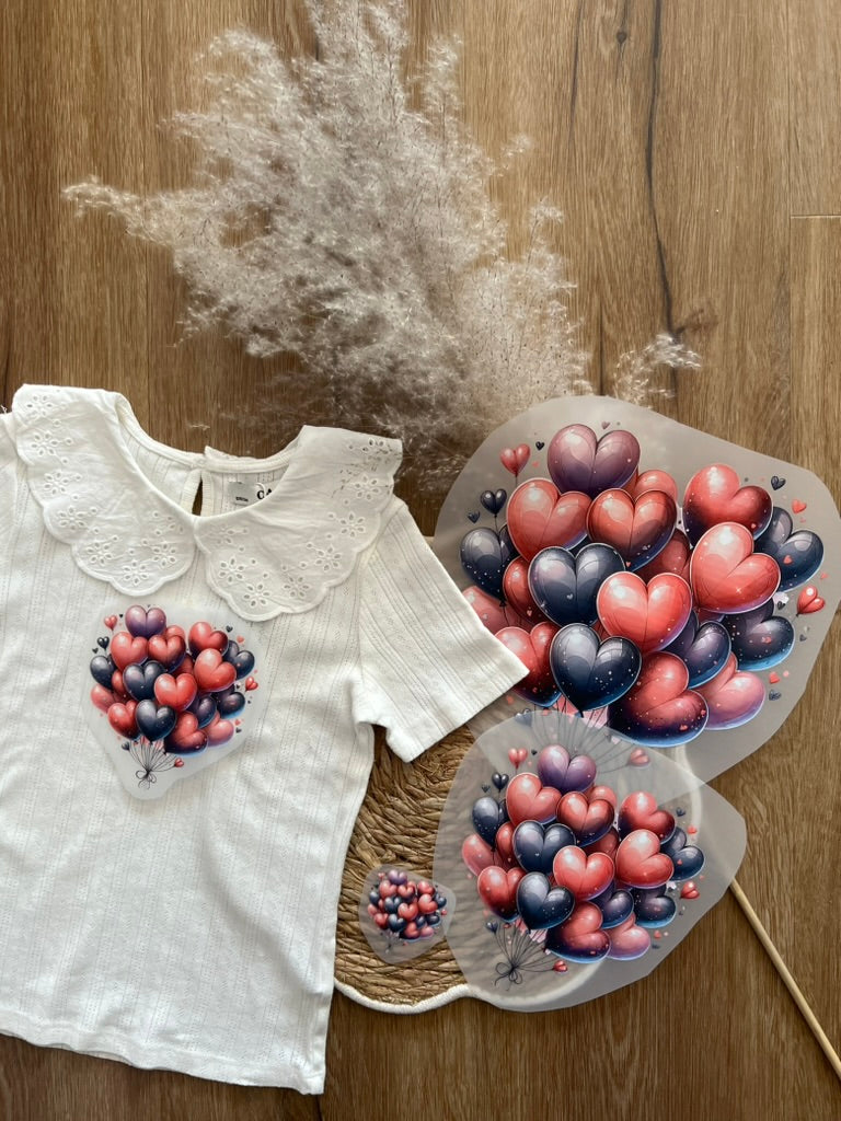 Bügelbild Ballons der Liebe