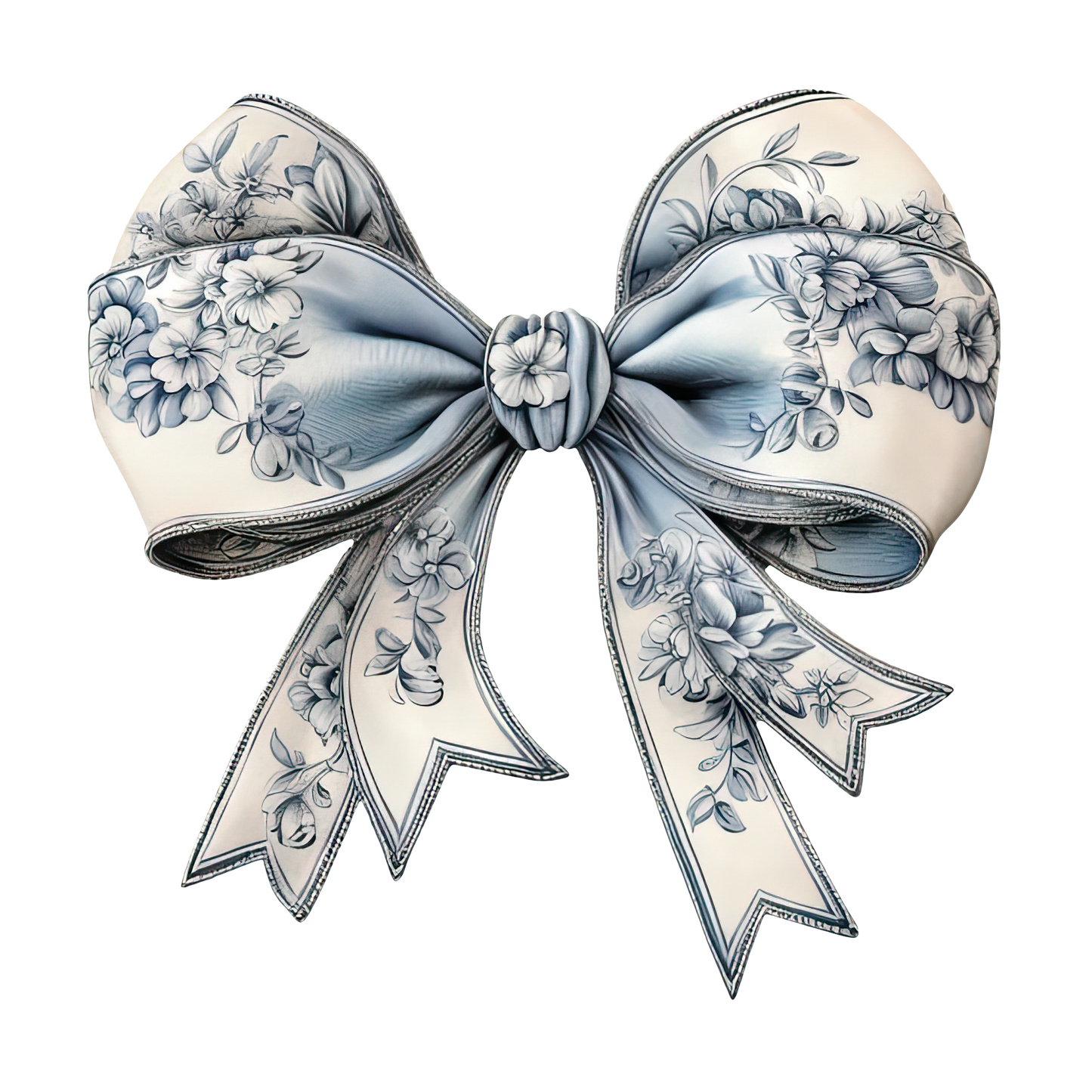 Sticker Elegante Schleife-Blümchen