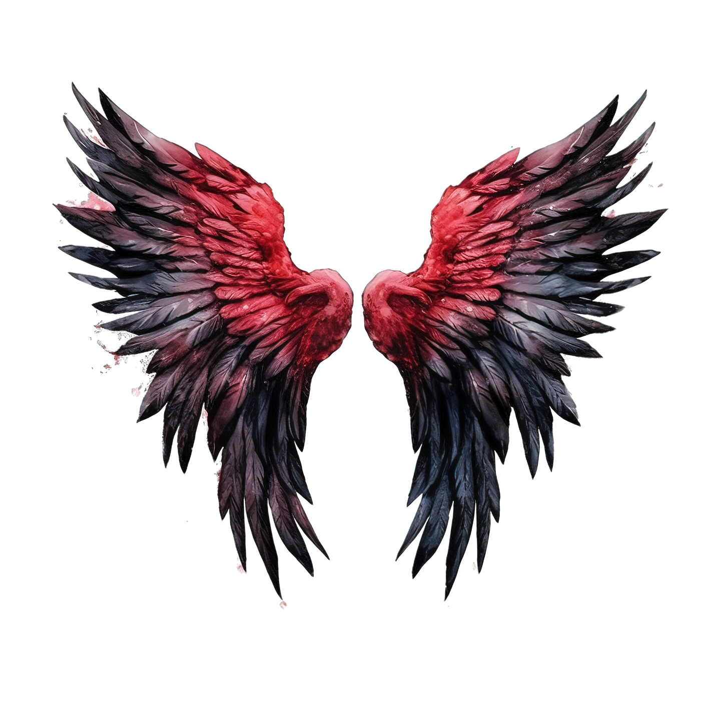Sticker Engelsflügel rot