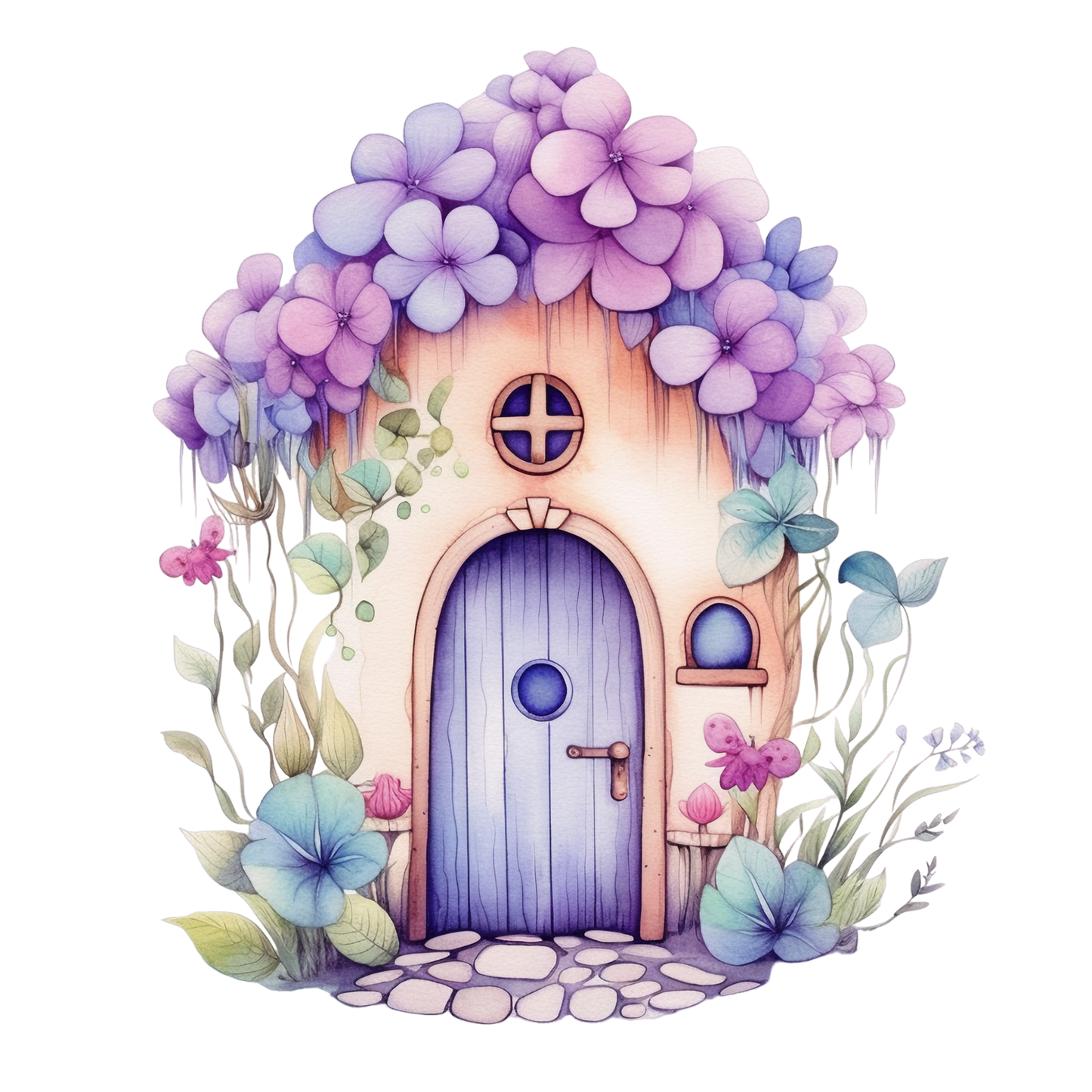 Sticker Feenhaus Lila