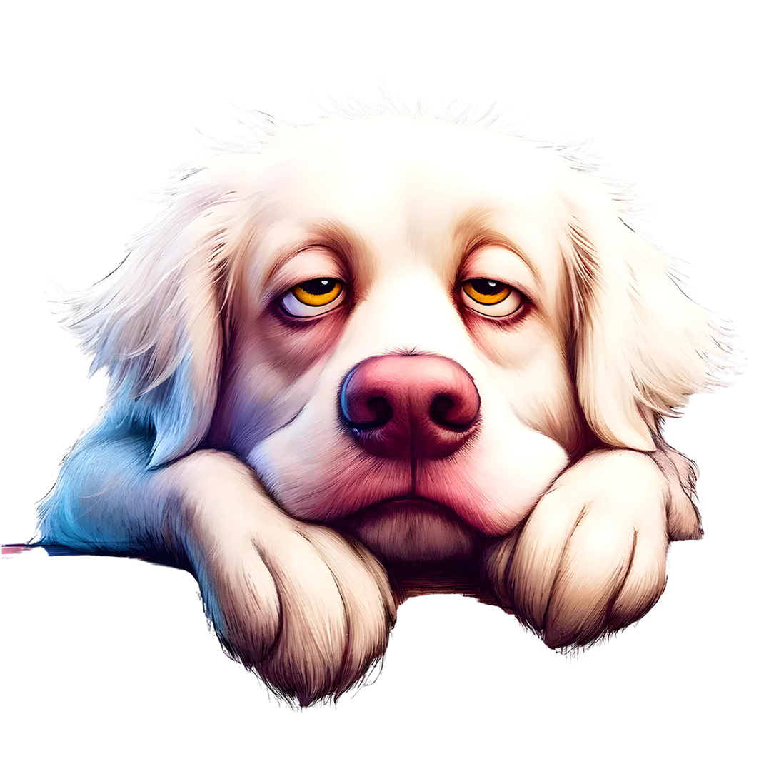 Sticker Gelangweilter Hund