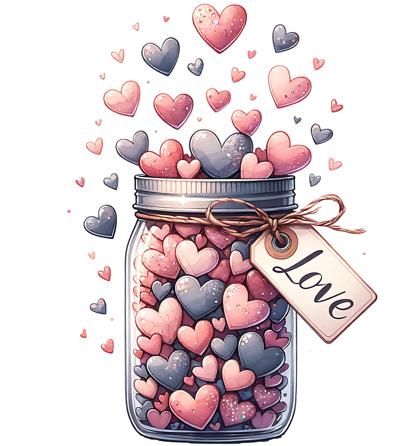 Sticker Glas voll Liebe