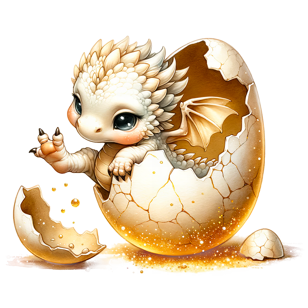 Sticker Goldener Babydrache No2