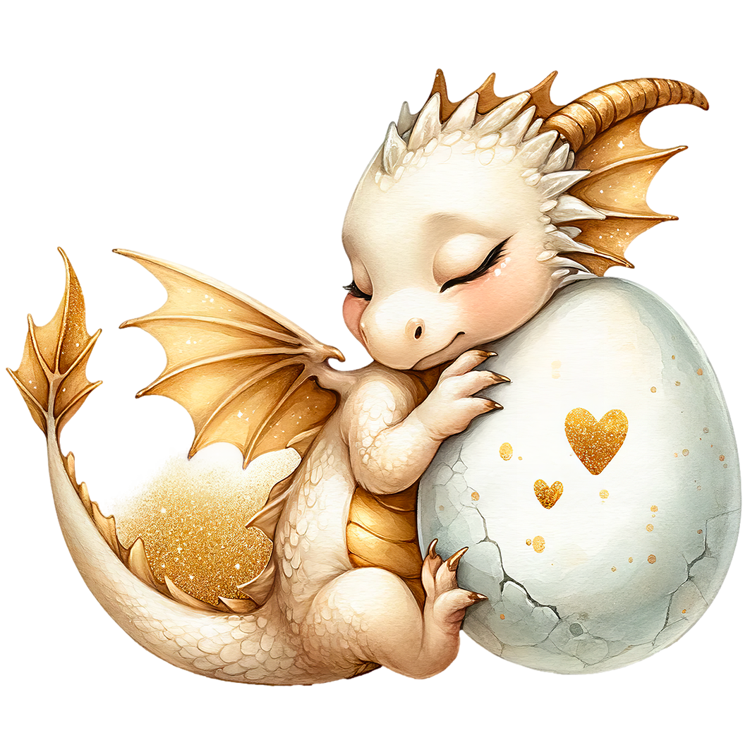 Sticker Goldener Babydrache No4
