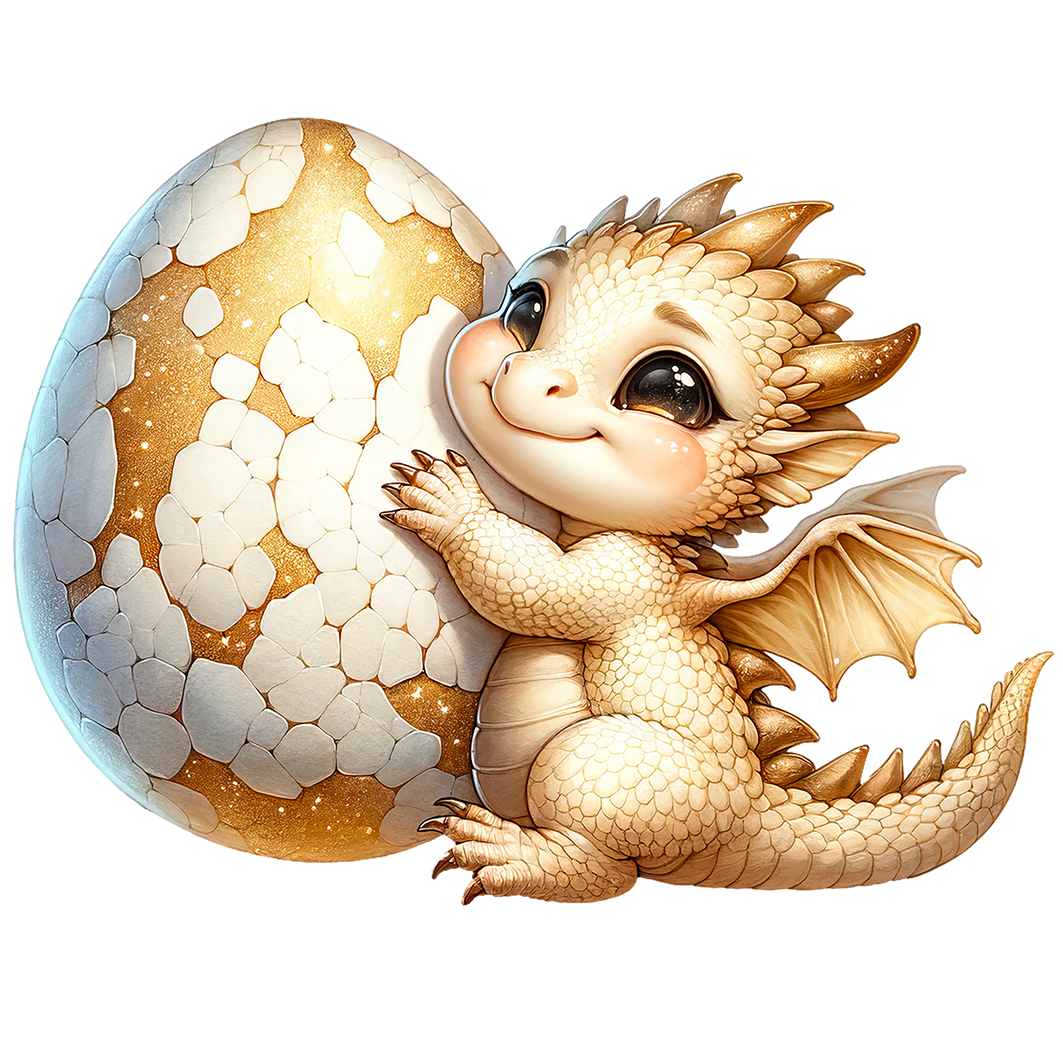 Sticker Goldener Babydrache No7