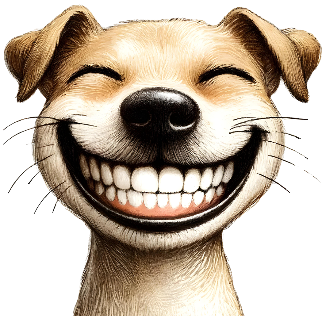 Sticker Grinsender Hund