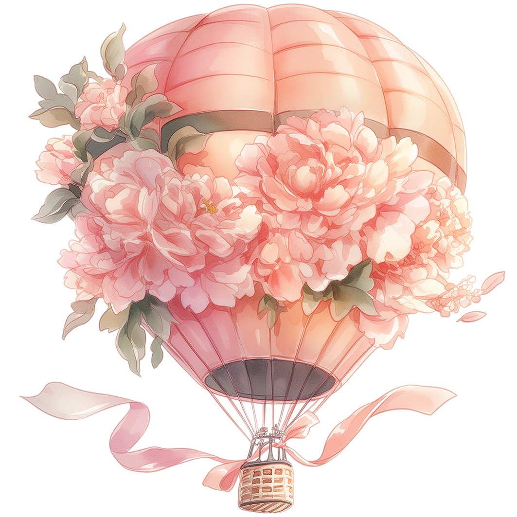 Sticker Heissluftballon Apricot