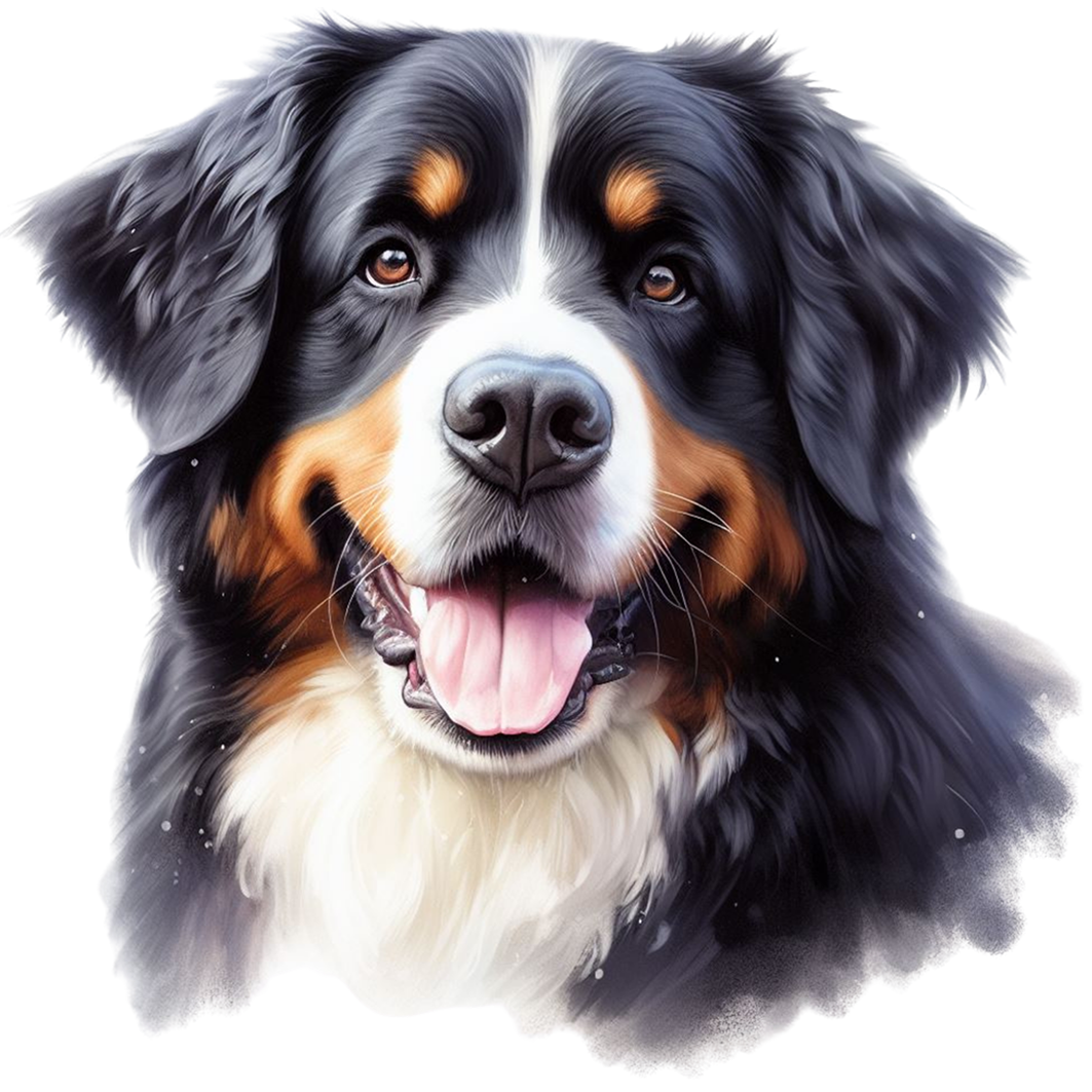 Sticker Hundekopf Berner Sennen