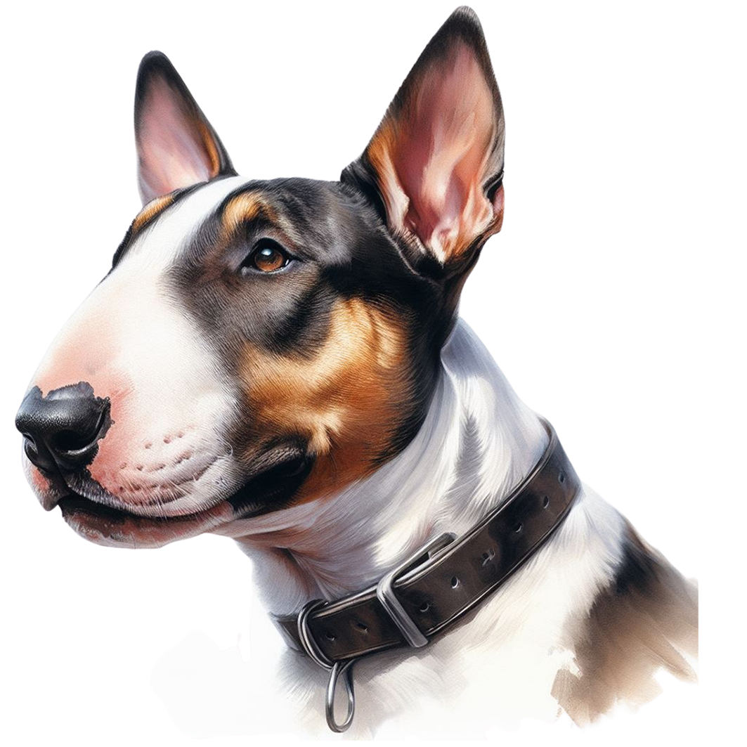 Sticker Hundekopf Bull Terrier