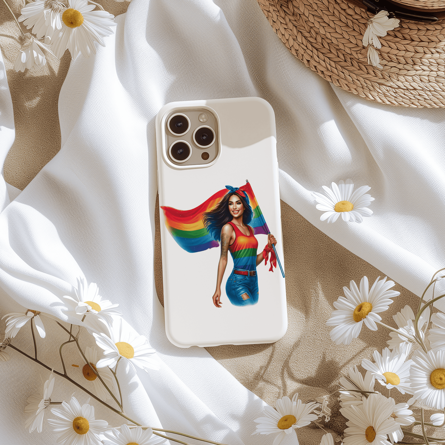 Sticker Ink Girl - Regenbogenflagge