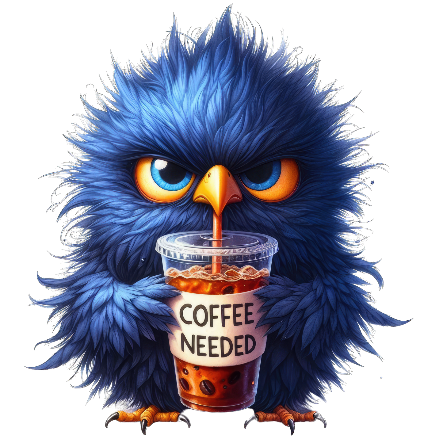 Sticker Kaffeesüchtiger Vogel PHIL
