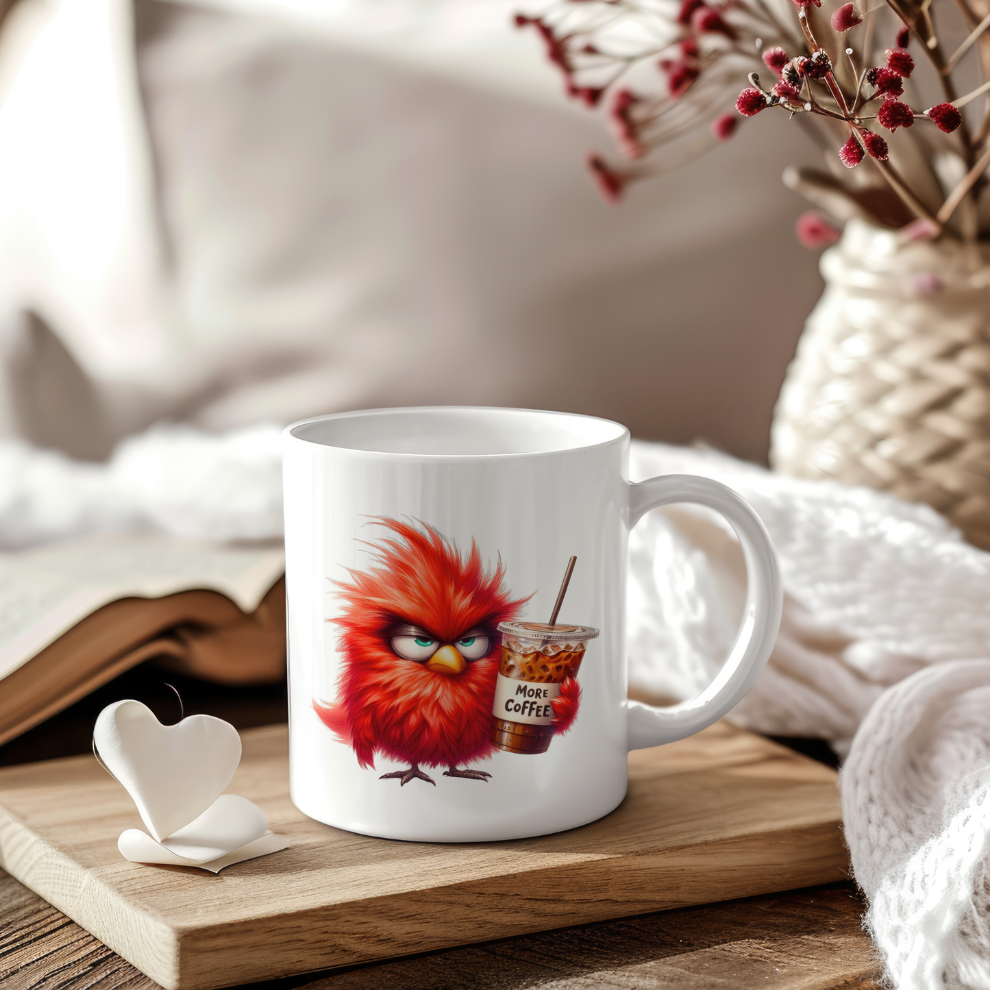 Sticker Kaffeesüchtiger Vogel FLEX