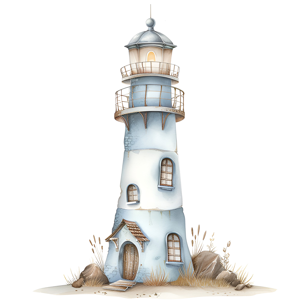 Sticker Leuchtturm - blau