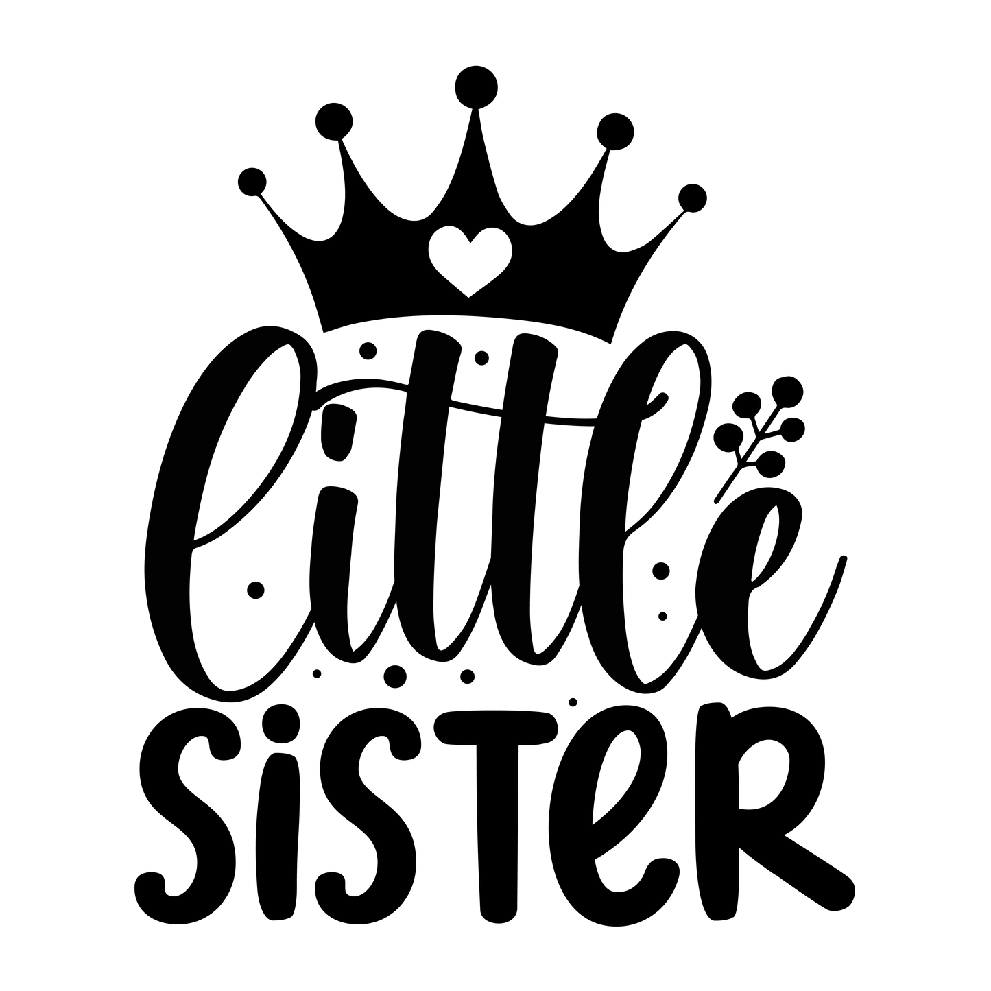 Bügelbild Little sister