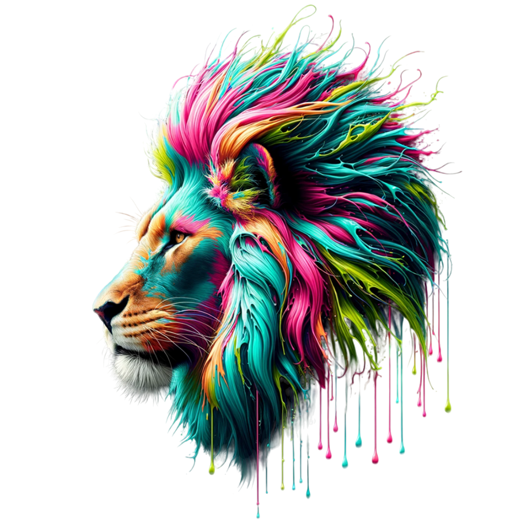 Sticker Löwenmalerei