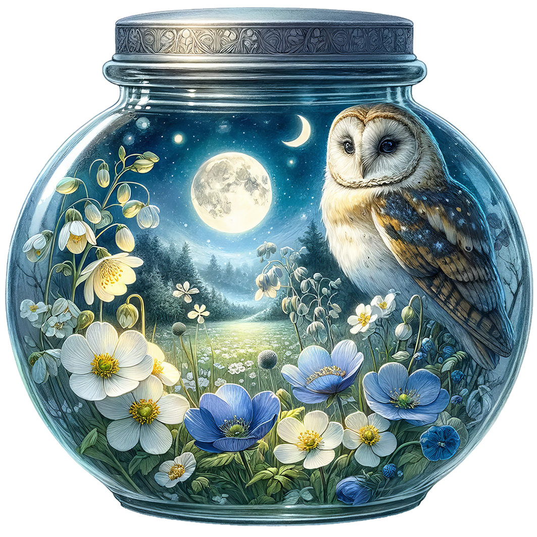 Sticker Magisches Glas - Eule