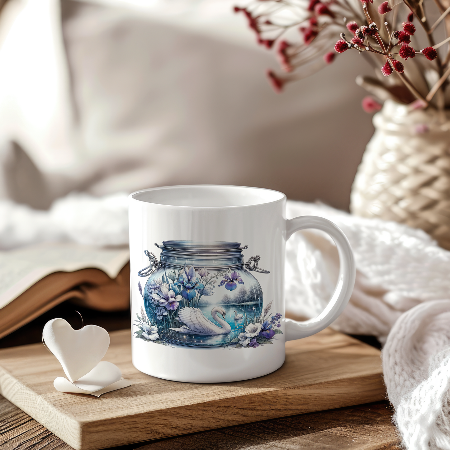 Sticker Magisches Glas - Schwan