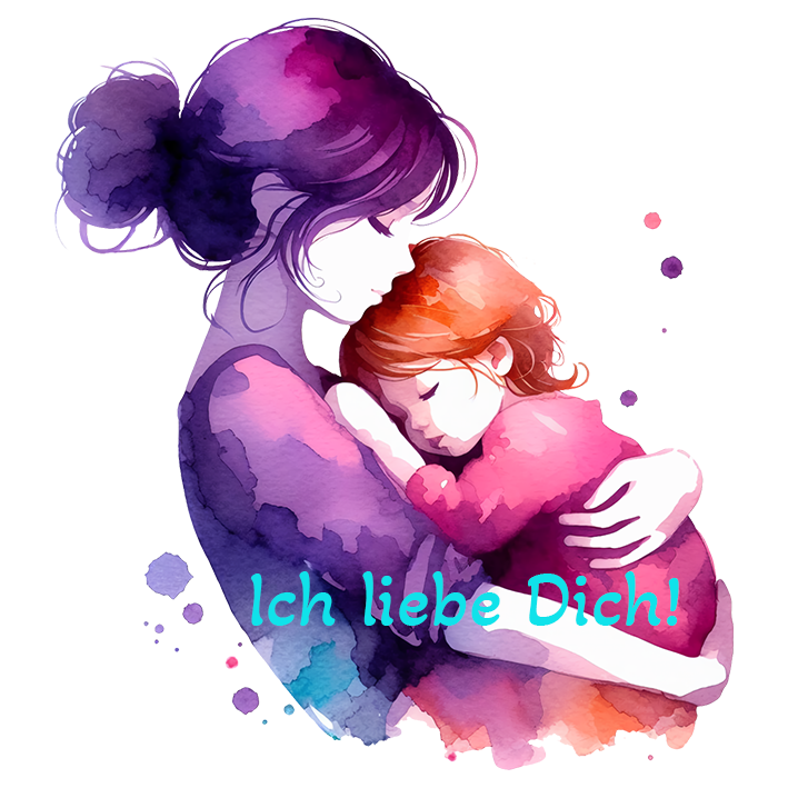 Sticker Mutterliebe - Schafendes Baby