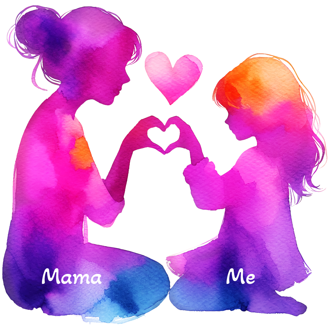 Sticker Mutter mit Tochter - Herzhände