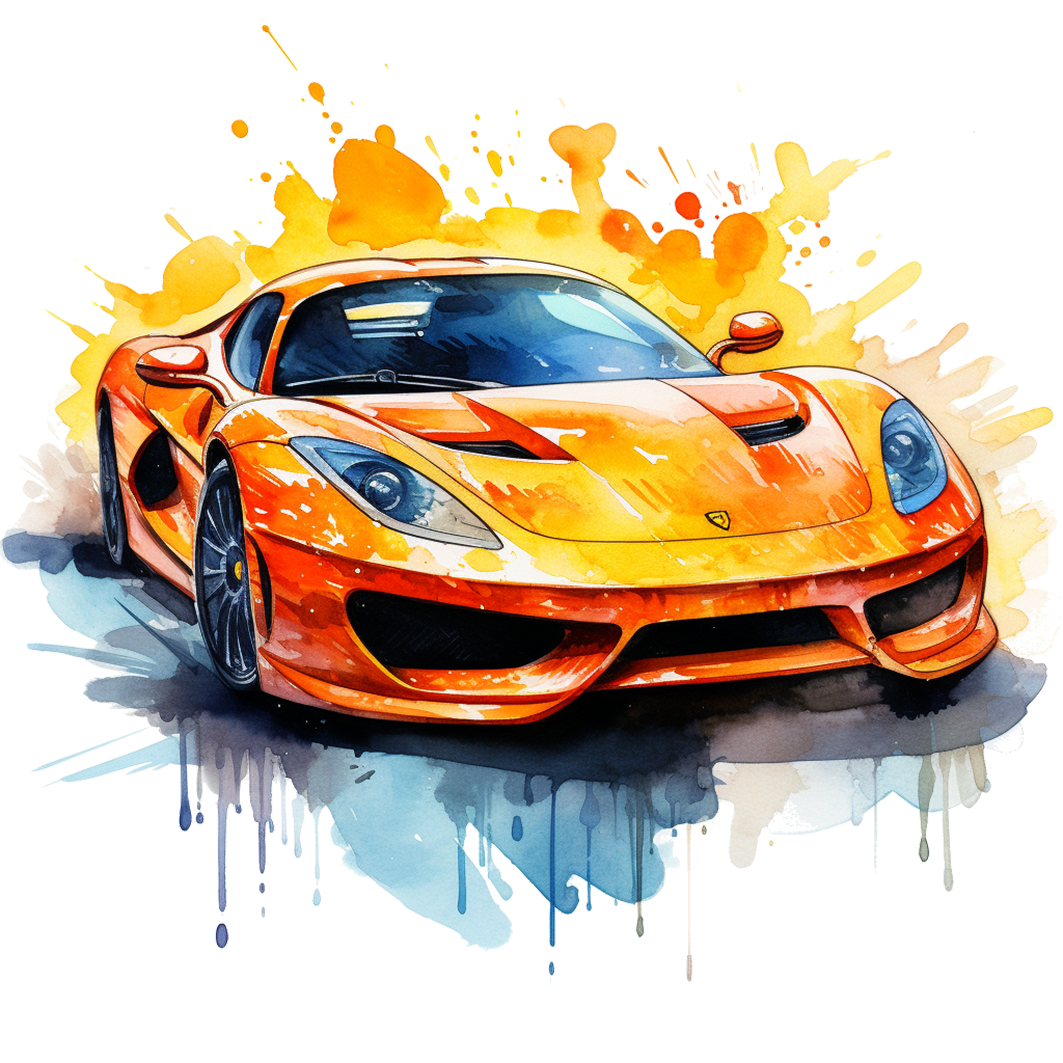 Sticker Orangener Flitzer