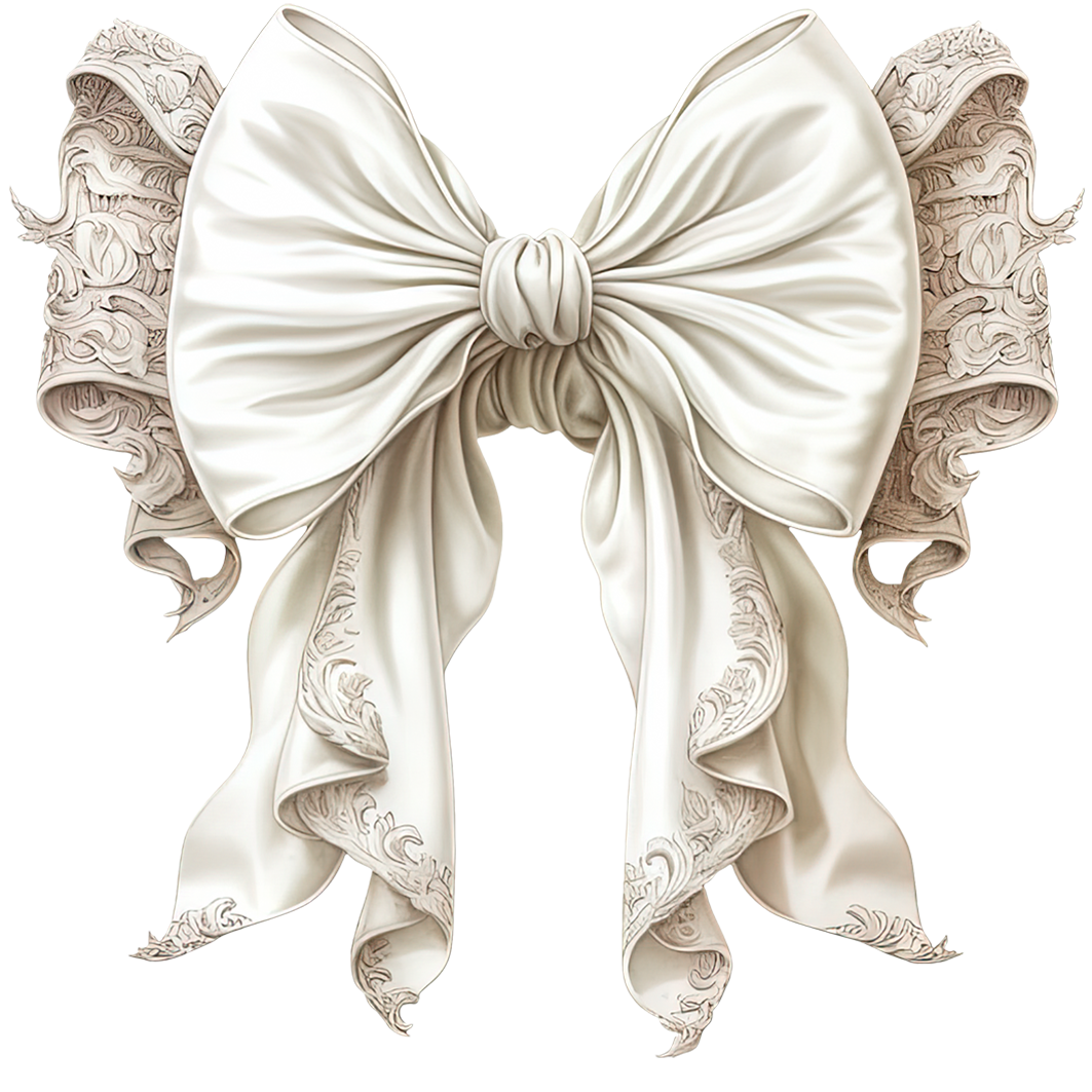 Sticker Schleife Cremeweiß