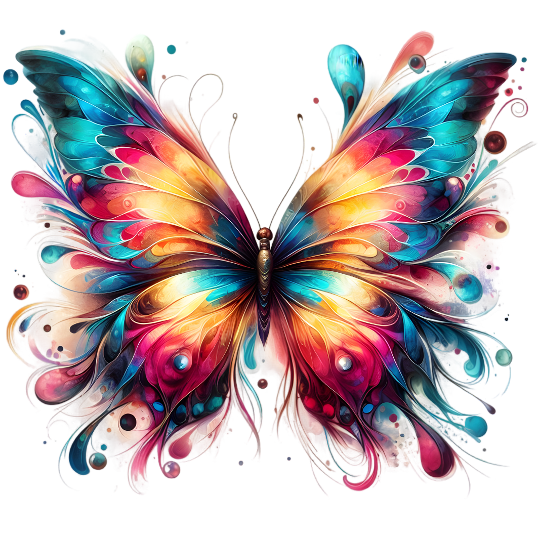 Sticker Schmetterling bunt