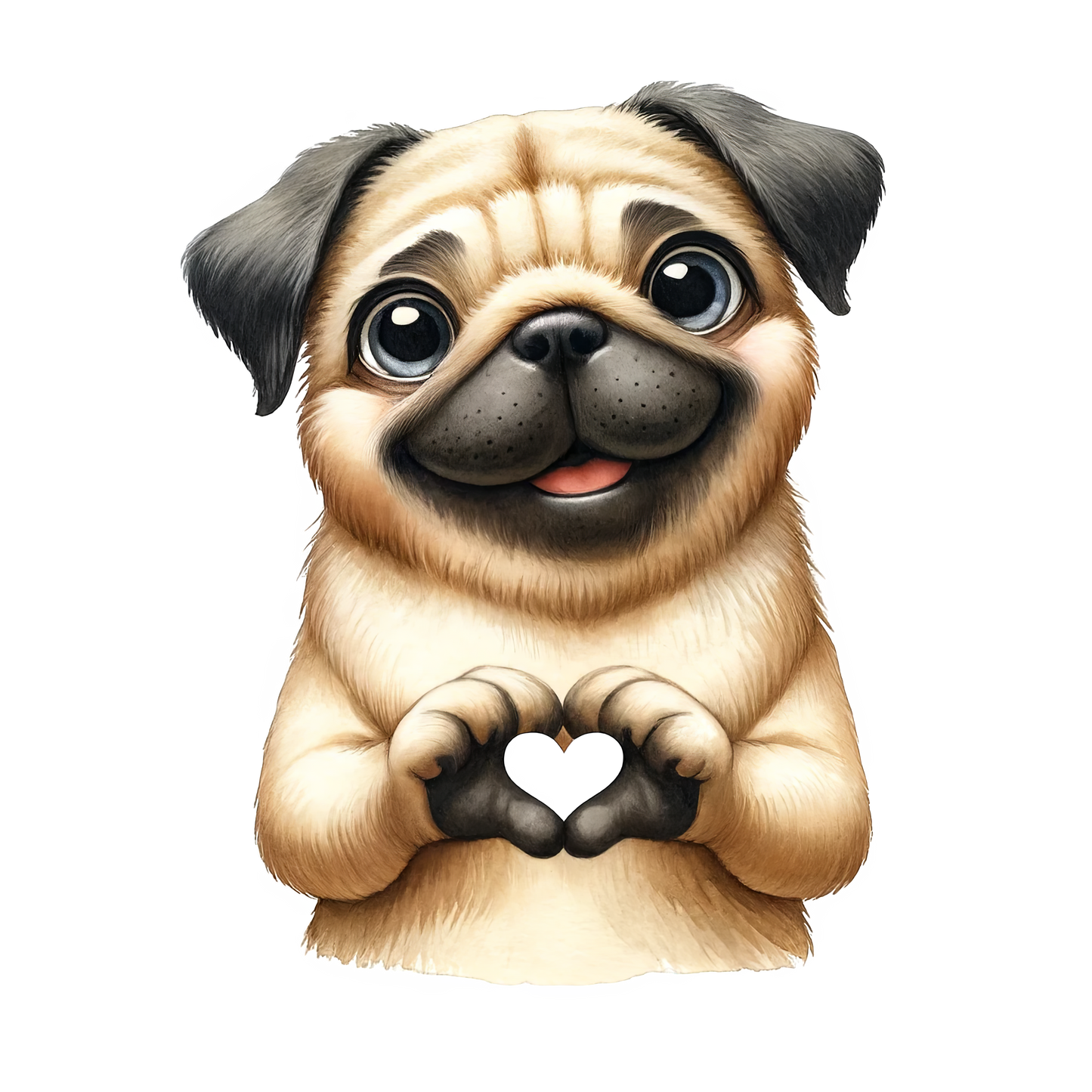 Sticker Süßer Mops