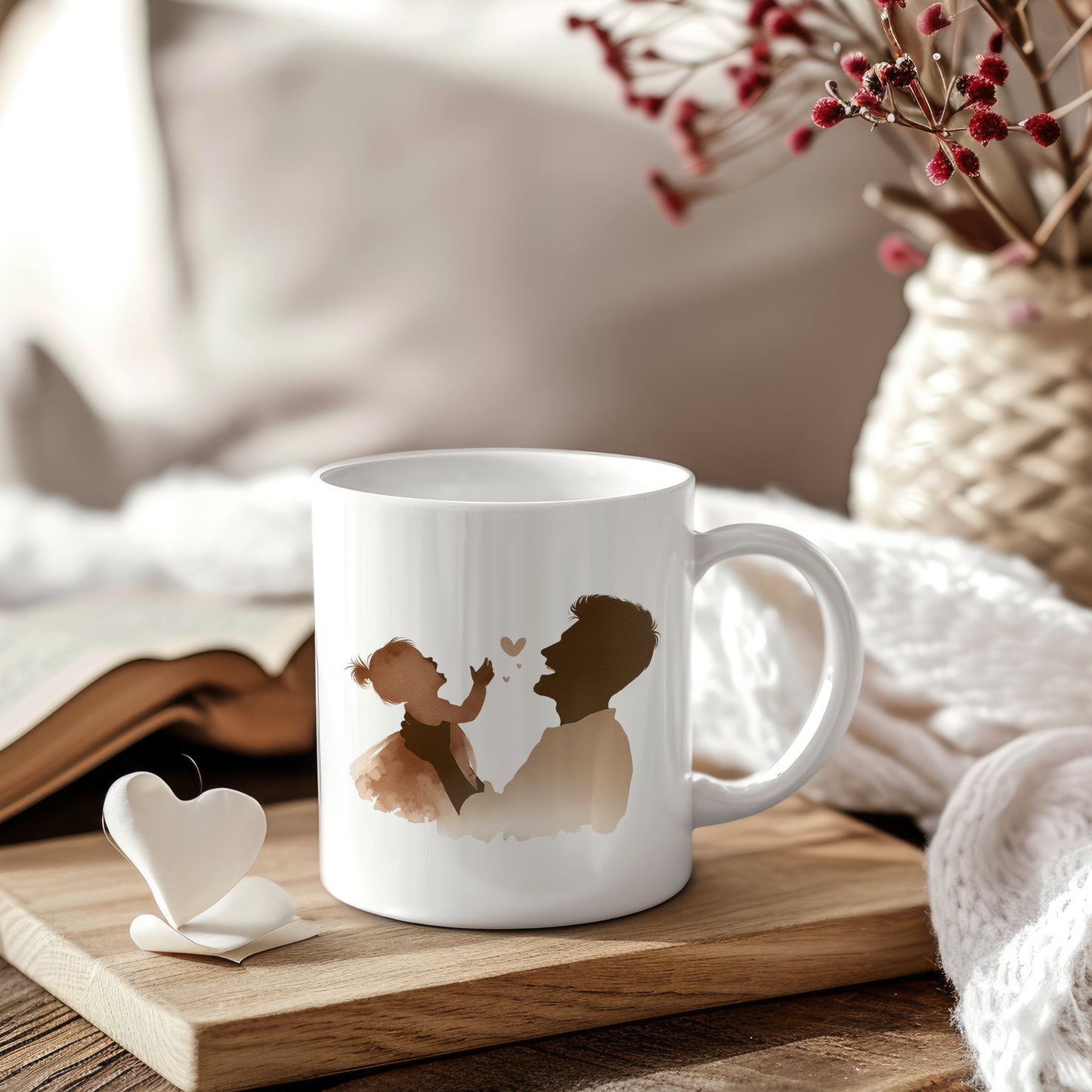 Sticker Vater mit Tochter BOHO
