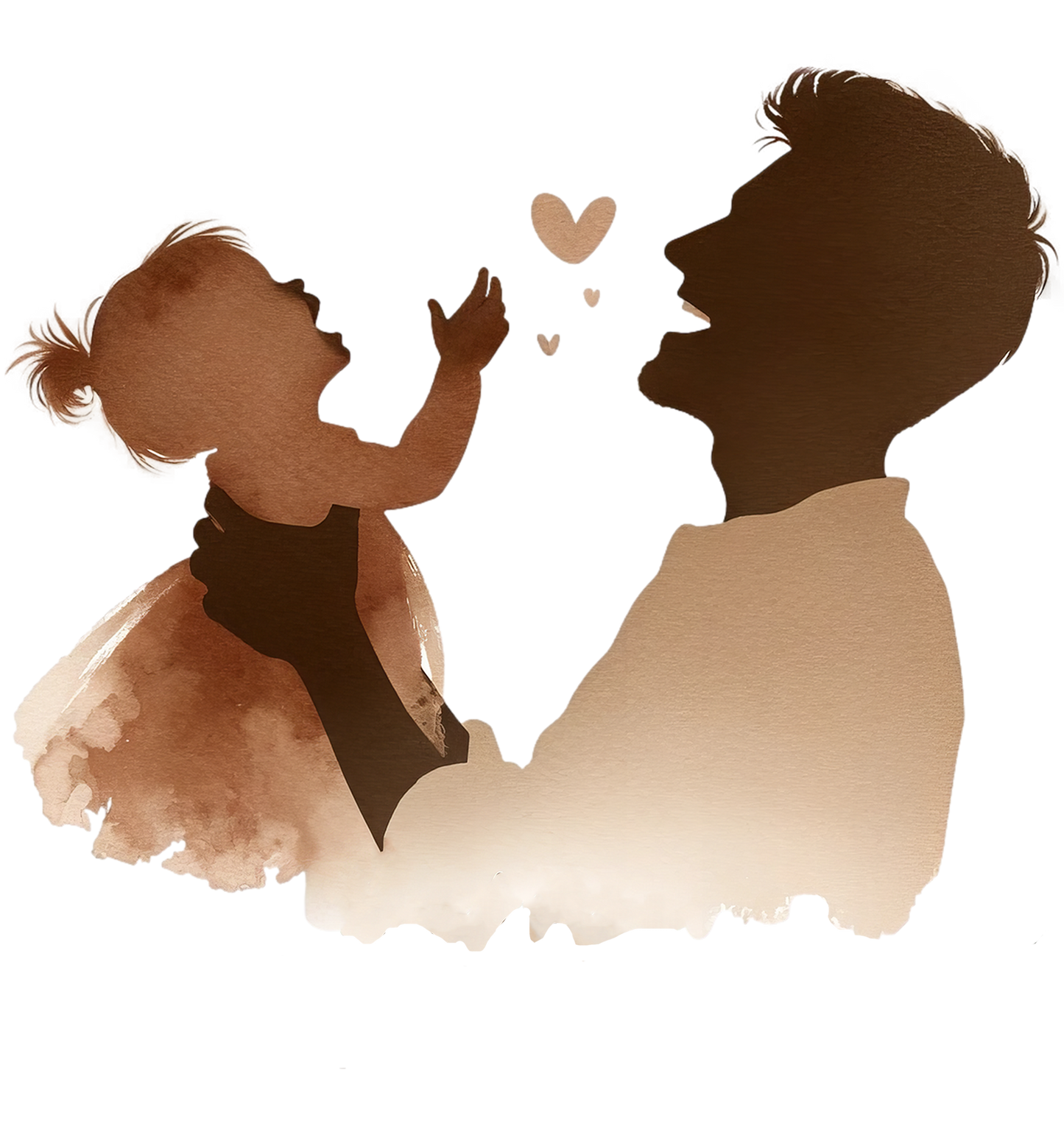 Sticker Vater mit Tochter BOHO