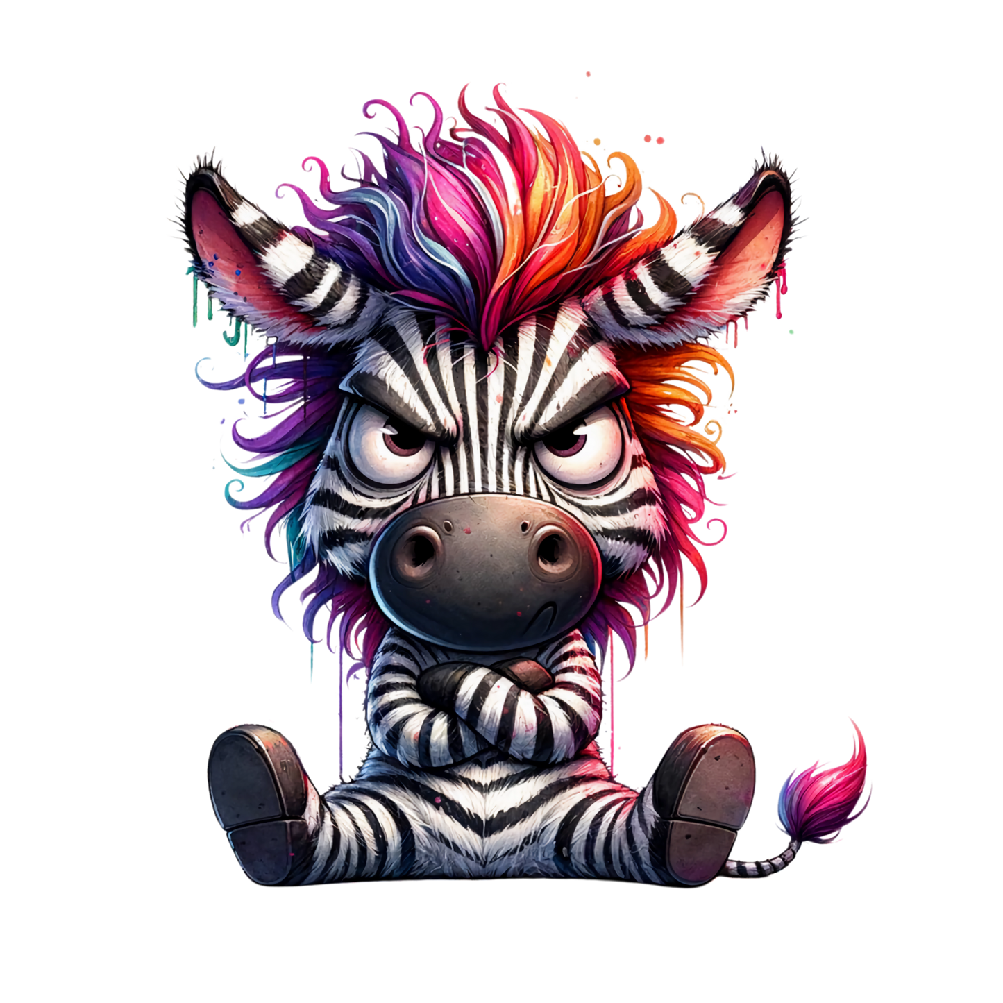 Sticker Bockiges Zebra Carlos