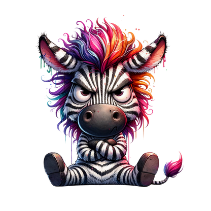 Sticker Bockiges Zebra Carlos