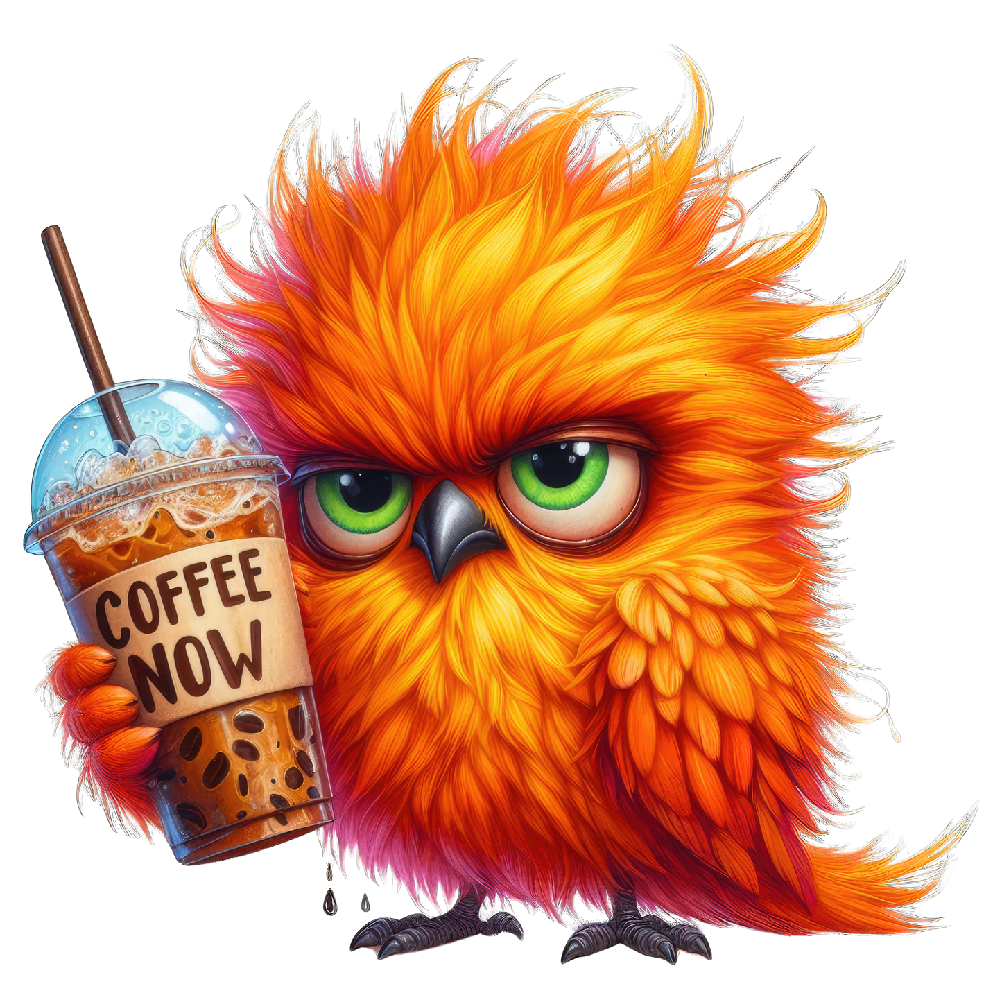 Sticker Kaffeesüchtiger Vogel LOTTI