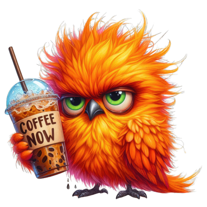 Sticker Kaffeesüchtiger Vogel LOTTI