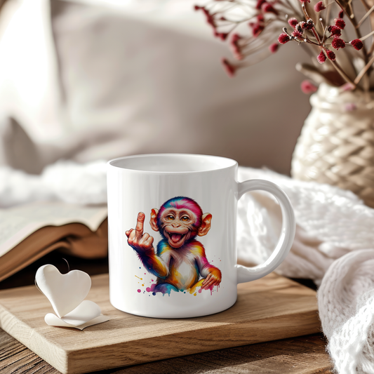 Sticker Mittelfinger Affe