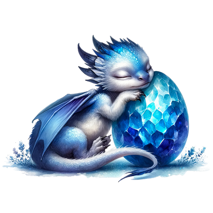 Sticker Blauer Babydrache No11